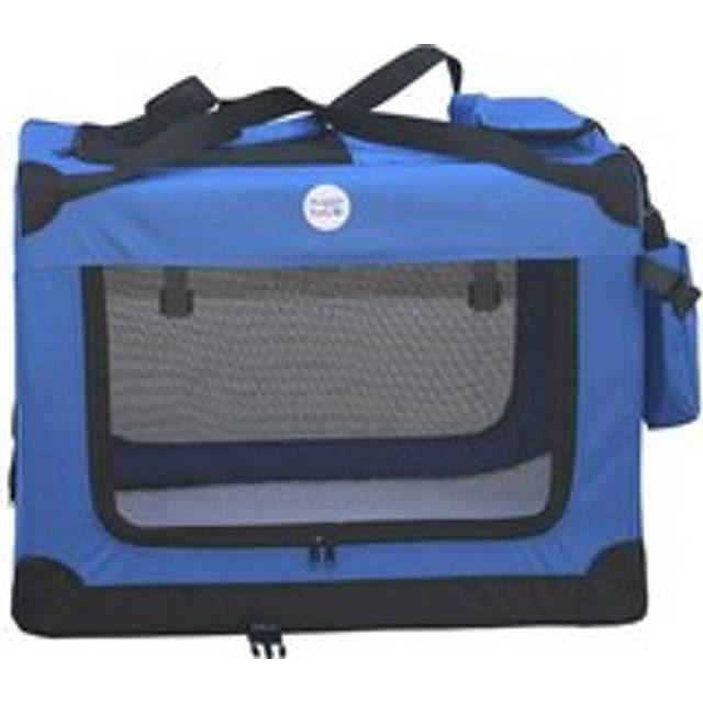 HugglePets X Large Blue Fabric Crate 82cm - 82 x 58 x 58cm