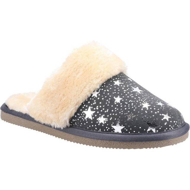 Hush Puppies Dam Arianna Star Toffel, Grå, 6 UK