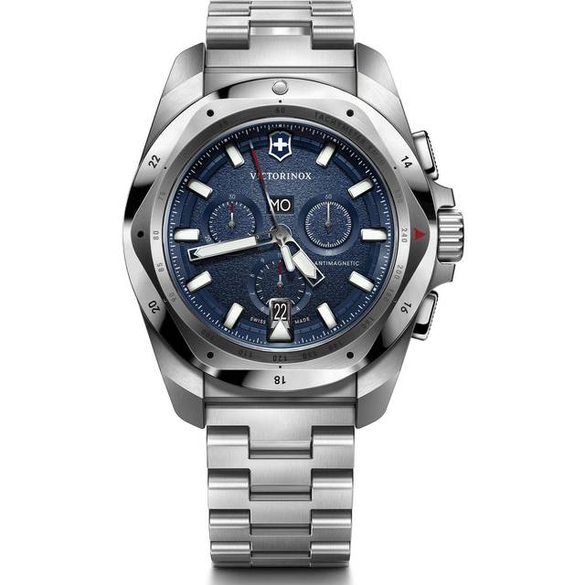 Victorinox INOX Quartz Chrono 241985 - Herr - 43 mm - Analogt - Quartz - Safirglas - Blue (21 mm)