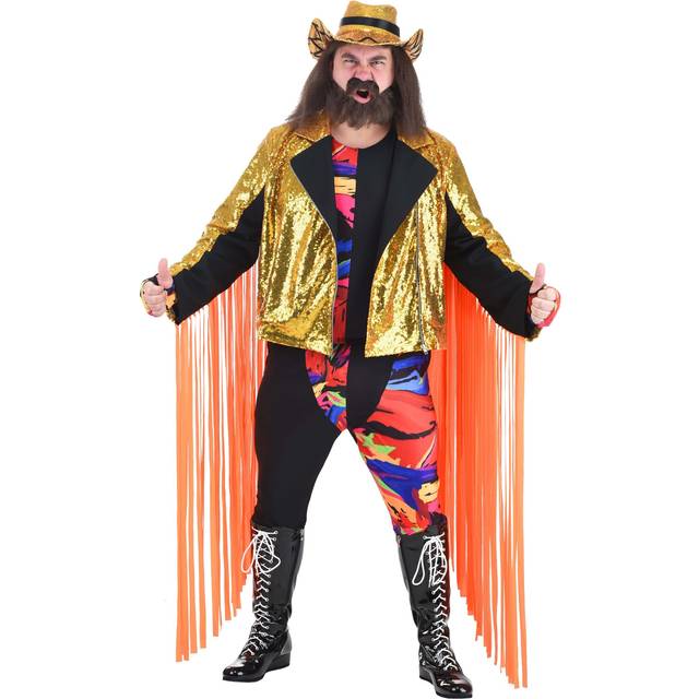 Plus Size WWE Macho Man Randy Savage Halloween Costume - Black&#47;Orange (4X)