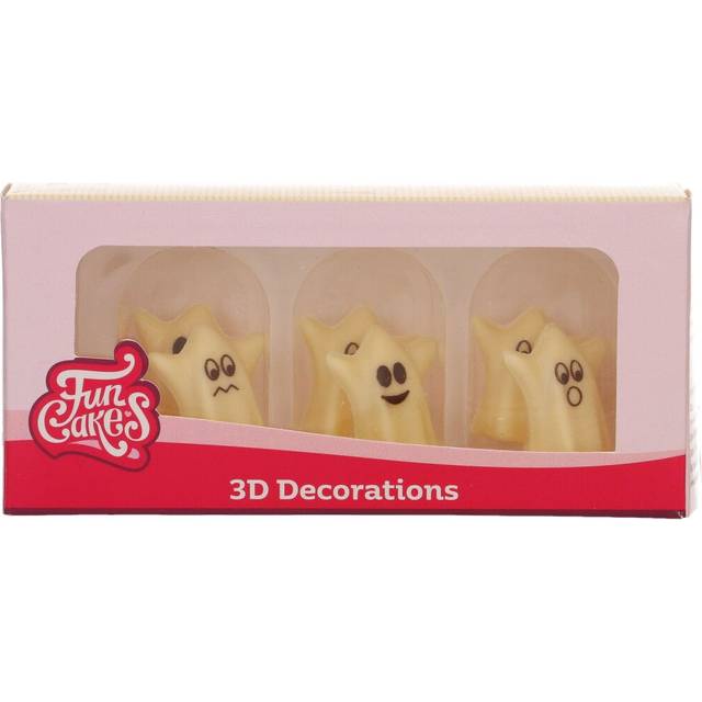 3D Ghost Chocolate Toppers x 6 - Brown