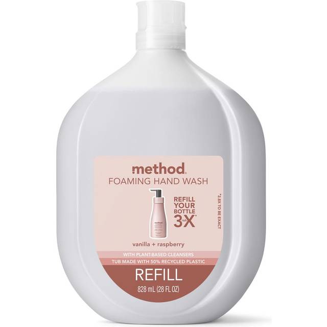 Method Foaming Hand Soap Refill, Vanilla + Raspberry, Biodegradable Formula, 28 Fl Oz Pack of 1