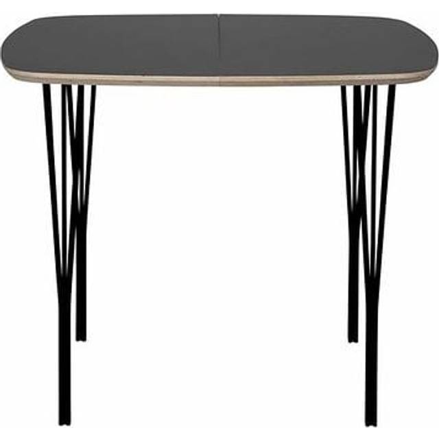 Symphony 86 Dining Table 90x90 cm, Graphite Laminate / Chrome
