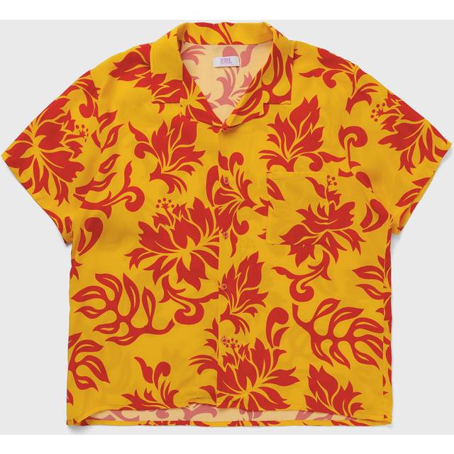 ERL Tropical Flowers Short Sleeve Shirt (Yellow - L) - Size Clothing & Accessories > Clothing > Shirts & Tops