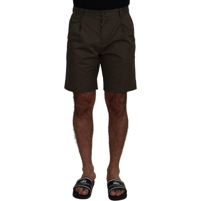 Dolce & Gabbana Green Chinos Cotton Casual Shorts - IT44 | XS