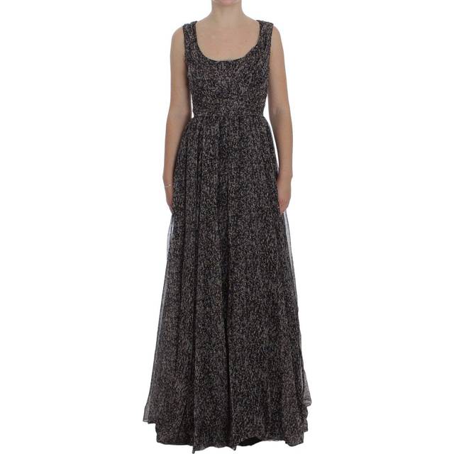 Dolce & Gabbana Dark Silk Shift Gown Full Length Dress - IT40|S - multicolor (IT40|S)