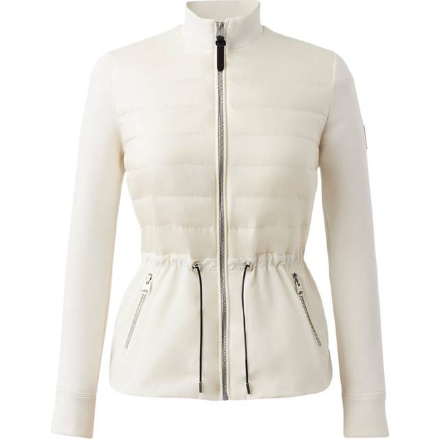 MACKAGE Womens Joyce Hybrid Peplum Cream Jacket Size: L, Colour: Camel Fabric