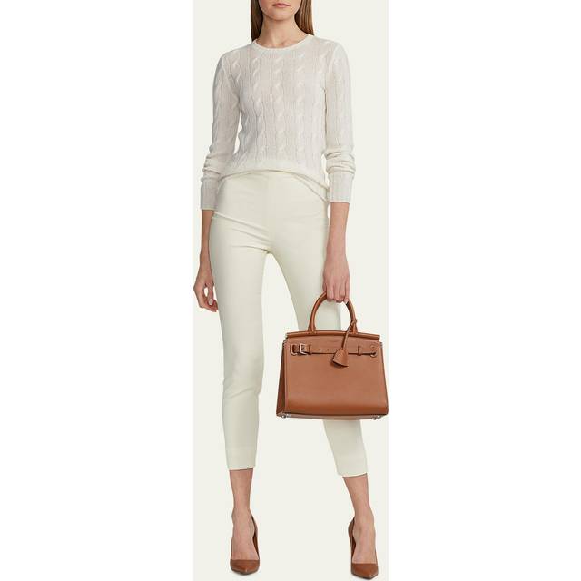 Crewneck Cashmere Cable-Knit Sweater - CREAM - X-Small