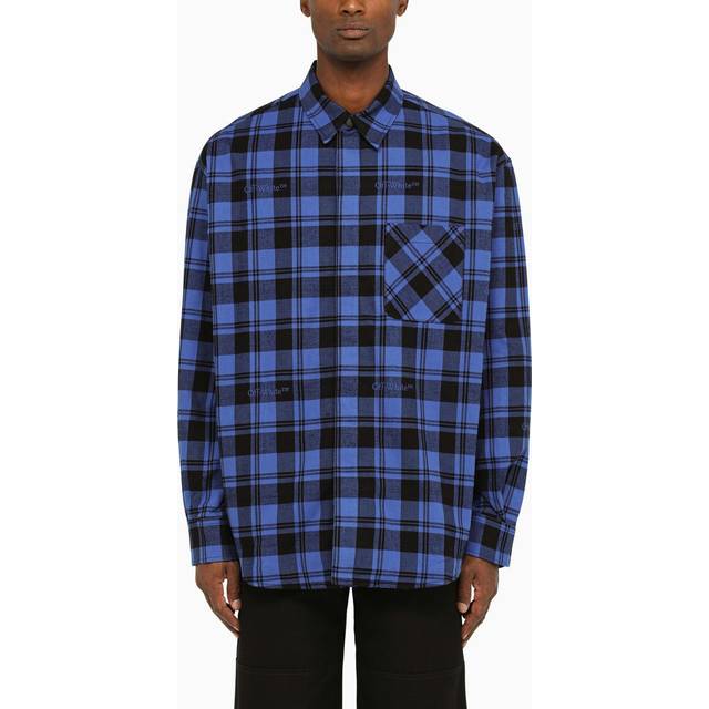 OFF-WHITE checked flannel shirt - S DARK BLUE (S)
