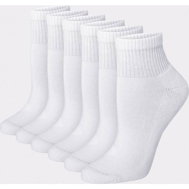 Hanes Women's Ultimate Ankle Socks (6 Pack) - White one size (one size)