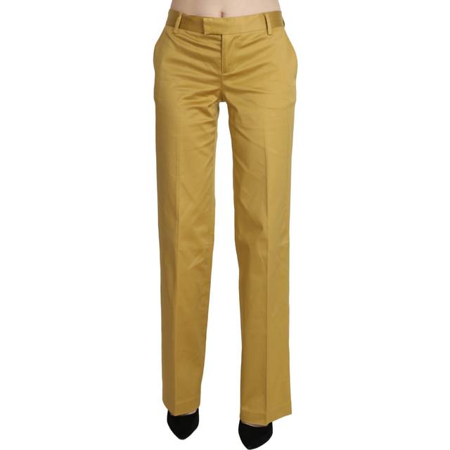 Just Cavalli Mustard Straight Formal Trousers Pants - IT40|S - yellow (IT40|S)