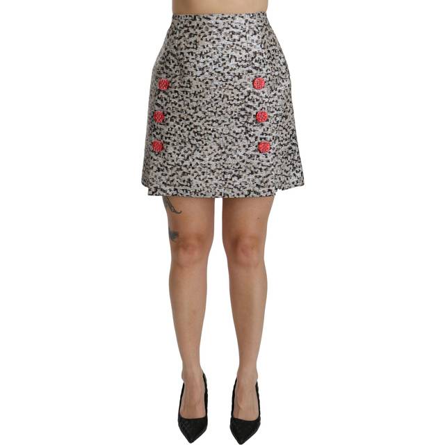Dolce & Gabbana, Short Skirts, female, Black, M, Luxury Black High Waist Short Skirt