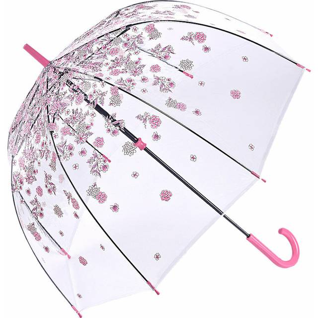 Fulton Birdcage Clear Dome Umbrella - Sketchy Sprigs