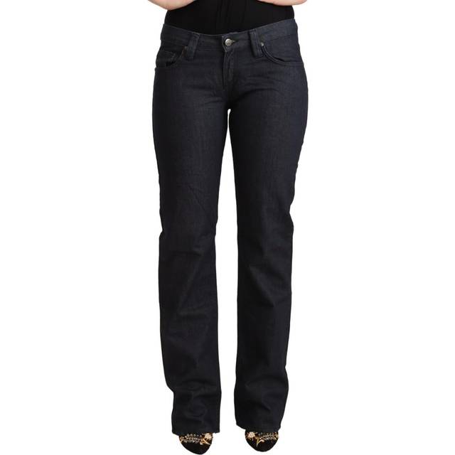 Exte Dark Blue Cotton Stretch Low Waist Straight Denim Jeans - W29