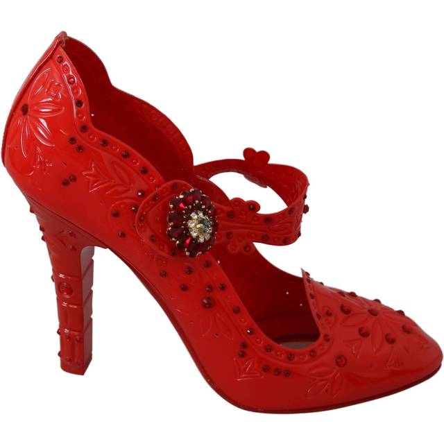 Chic Red Crystal Cinderella Pumps - EU40/US9.5