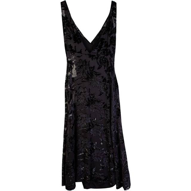 Embellished Long Velvet Dress