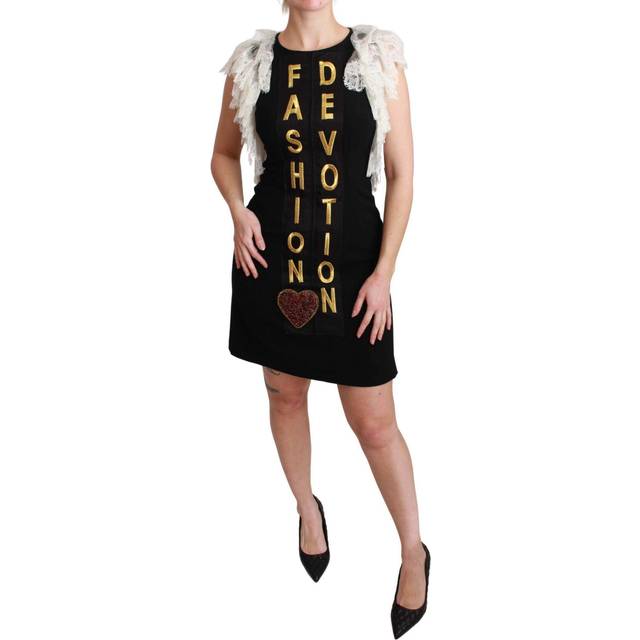 Black Fashion Devotion Embellish Mini Dress - IT38 | XS
