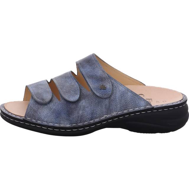 Finn Comfort Lædersandal Med Kilehæl - Blå