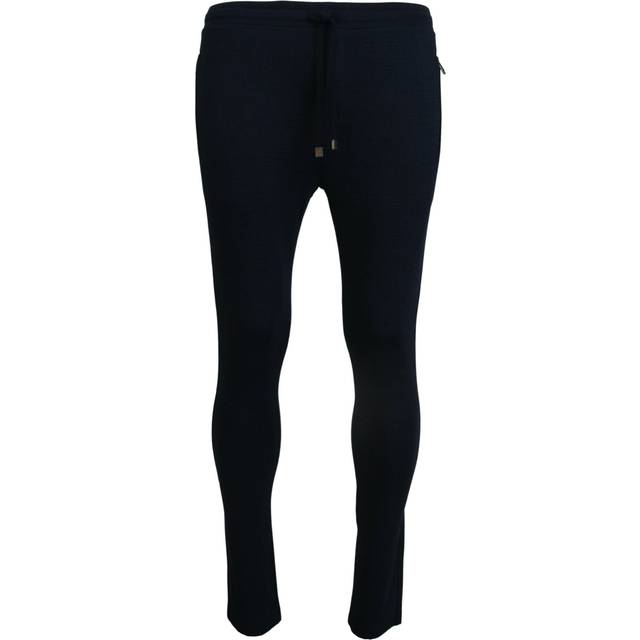 Dolce & Gabbana, Byxor , Herr, S, Bomull, Blue Mens Sport Cotton Sweatpants Pants