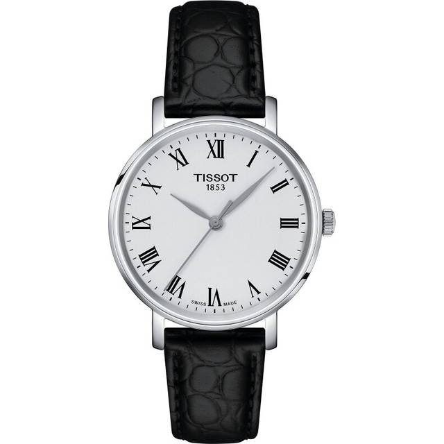 Tissot black womens analogue watch everytime t1432101603300