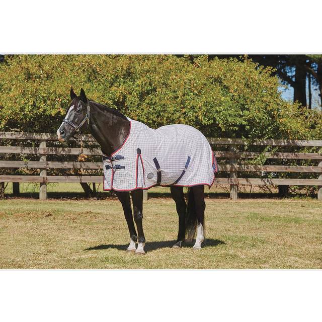 Weatherbeeta Summer Sheet Lite III Standard Neck - White/Navy/Red Size