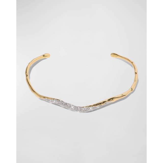 Alexis Bittar Solanales Gold Crystal Skinny Collar Necklace in Gold/Silver | Statement Jewelry from Alexis Bittar (One Size)