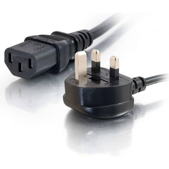 C2g 88512 1 metre uk power cable iecc13 to bs1363 3 foot kettle lead power cord,
