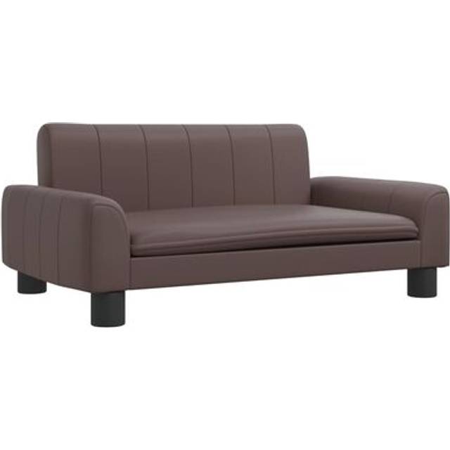 vidaXL Barnsoffa brun 70x45x30 cm konstläder