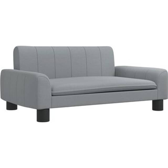 Barnsoffa ljusgrå 70x45x30 cm tyg