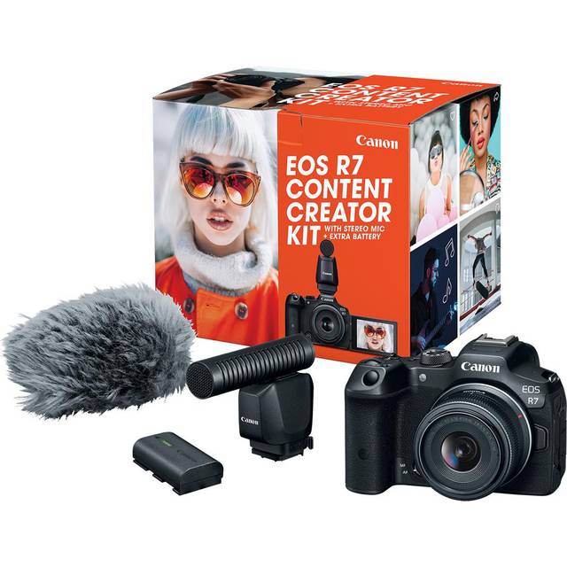 Canon EOS R7 32.5 MP CMOS Sensor Camera with 18-45mm Camera Lens Content Creator Kit