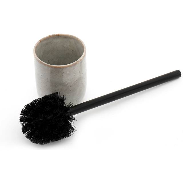 Taupe Ceramic Toilet Brush Holder