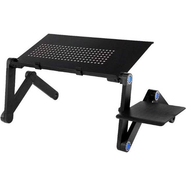 (Black) Laptop Desks Portable Folding Adjustable Standing