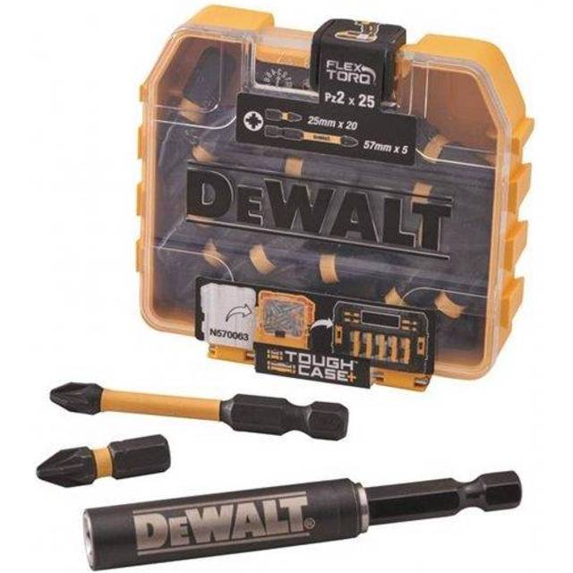 DeWalt Tough Case Flex Torq Pozi Screwdriver Bits PZ2 25mm Pack of 25