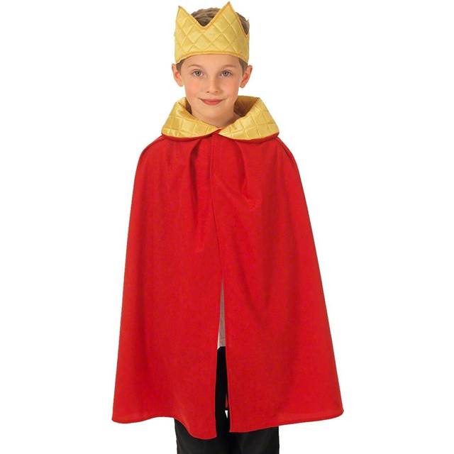 Red Childrens Nativity King Costume -  king red cloak one size kids costume queen 39 yrs FANCY DRESS KIDS NATIVITY TABARD KING JOSEPH SHEPHERD MARY