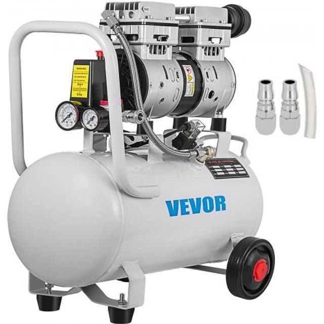 VEVOR Druckluftkompressor, 30L Luftkompressor 750W Luftabgabe Extra Leiser &#xD6;lfreier Luftkompressor mit Magnetventil