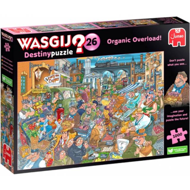 Wasgij Destiny 26 Organic Overload, Jigsaw Puzzles for Adults 1000 Pieces, Can You Puzzle Backwards, Premium Quality 1000 Piece Jigsaw Puzzle, Jumbo