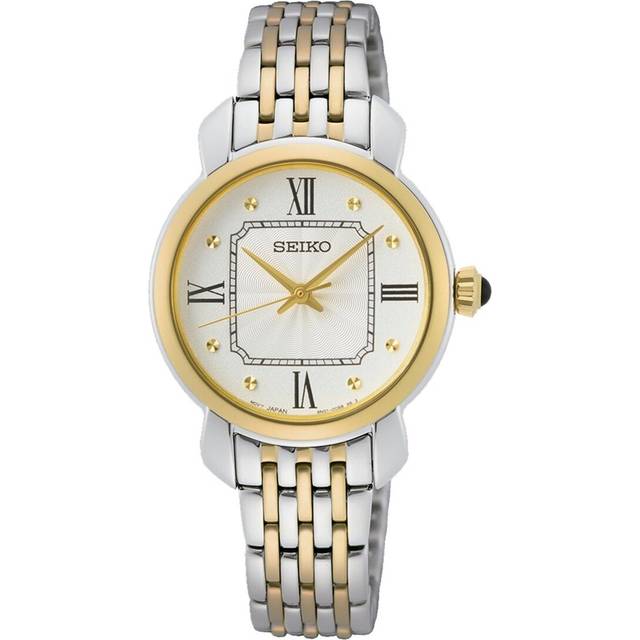 Seiko SUR498P1 Women's Quartz Watch, Silver Dial, Two-Tone Stainless Steel Bracelet