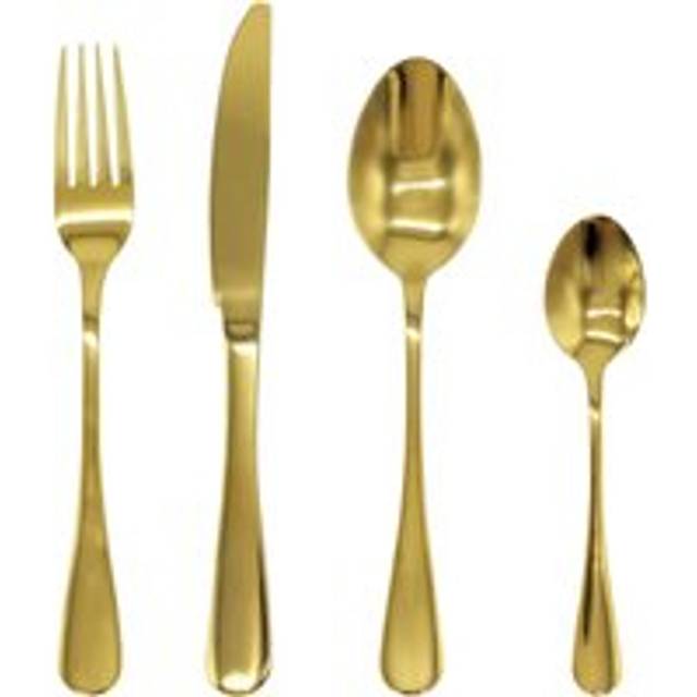 (Gold, 24pc set) Stainless Steel Cutlery Set Black Gold Rainbow Set