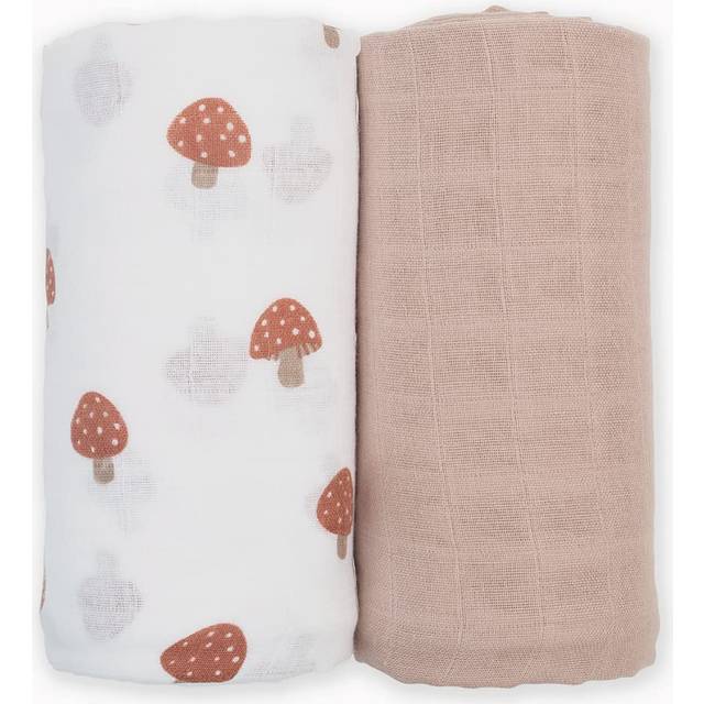 Cotton Swaddle 2 Pack - Light Brown - One Size
