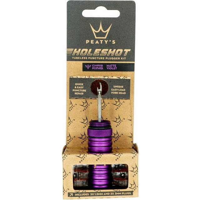 Peaty's Holeshot Tubeless Puncture Plugger Kit in Violet