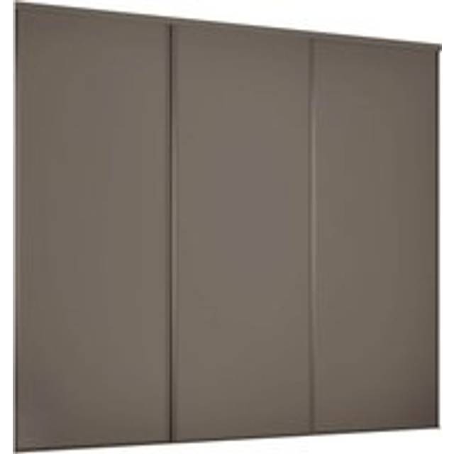 Spacepro Classic 3 Door Sliding Wardrobe Kit Stone 2216 x 2260mm in Grey Steel/MFC