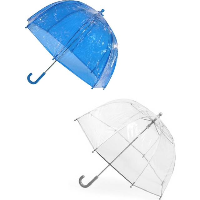 Totes Kids' Clear Bubble Umbrella (Pack of 2) - Blue/Clear one size (one size)