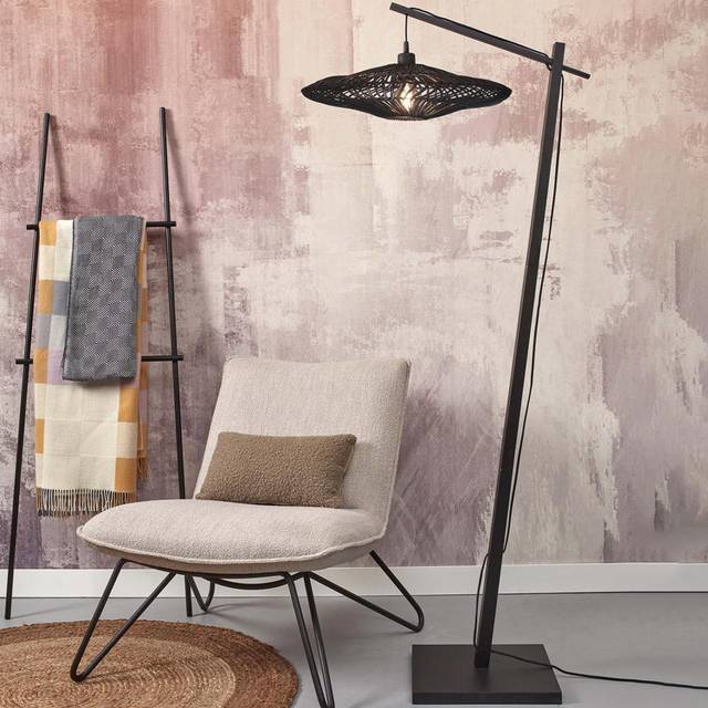 Good & Mojo Floor Lamp Zanzibar Bamboo Black / Large  - L, Black