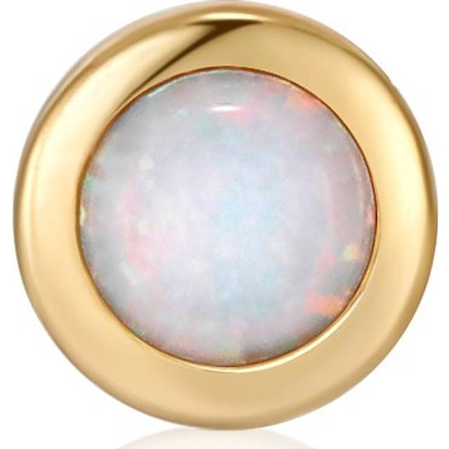 Gold Kyoto Opal Bezel Barbell Single Earring E035-11G
