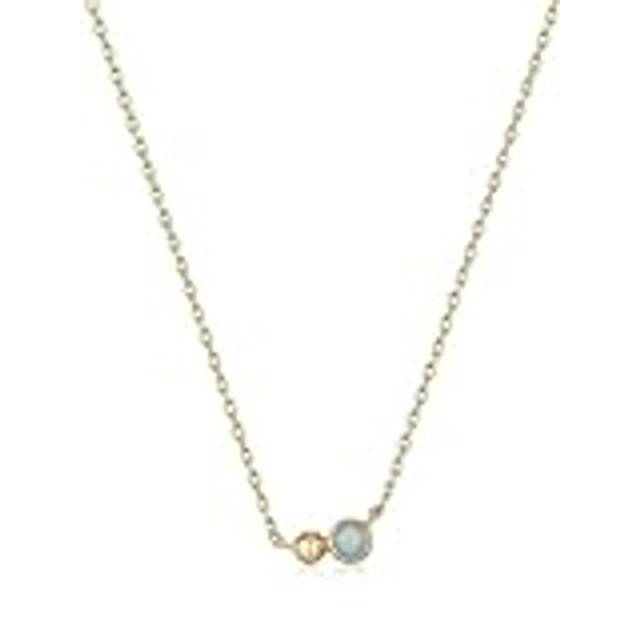 Ania Haie 14ct Gold Plated Sterling Silver Rose Quartz Orb Necklace
