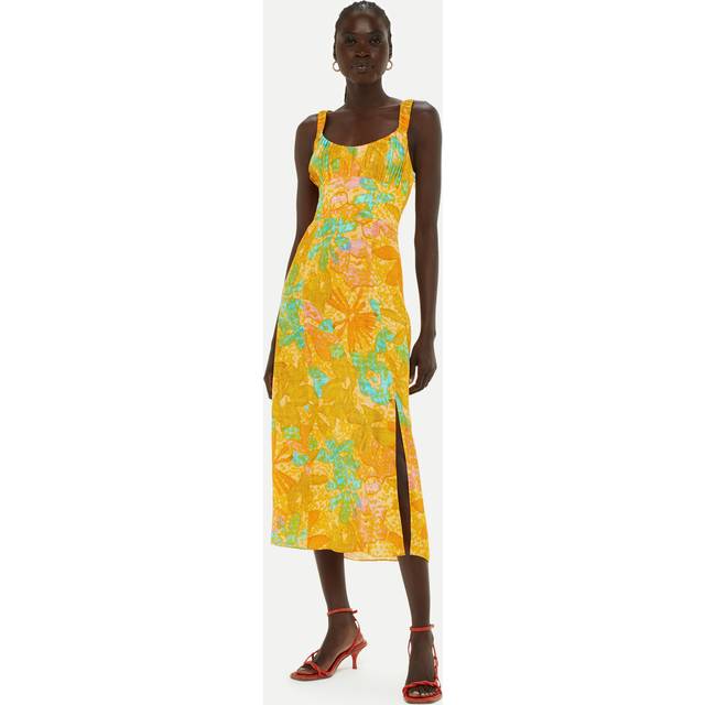 Whistles Palm Floral Carmel Dress, Multi