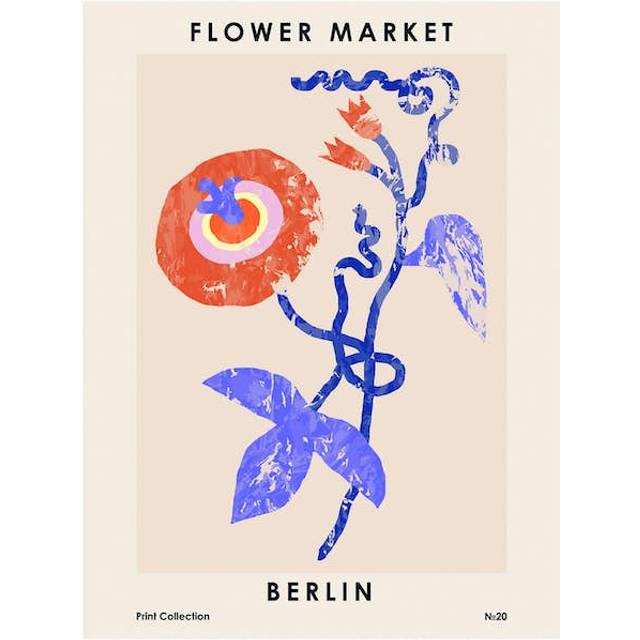 Pelcasa - Poster Flower Market. Berlin - Beige - Posters - Fr&#xE5;n Homeroom