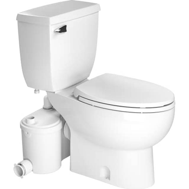 Saniflo 013-087-005 Sanibest Pro Pump & White Elongated Toilet Kit