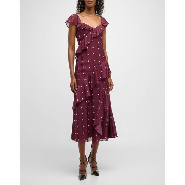 Jason Wu Paint Dot Silk Maxi Dress