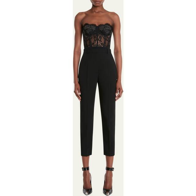 Strapless Lace Bustier Top - BLACK - 46 IT (10 US)